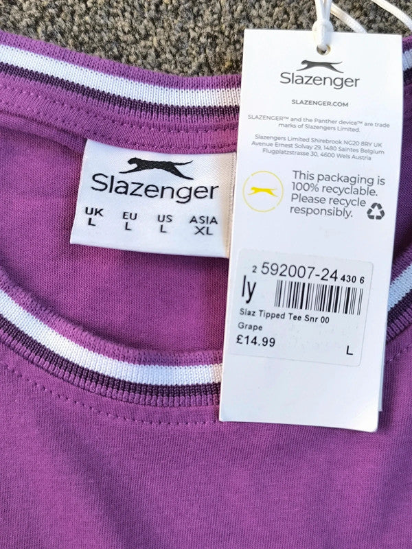 Slazenger Men's Tipped T-Shirt Bundle Uk Size Large Please read the description