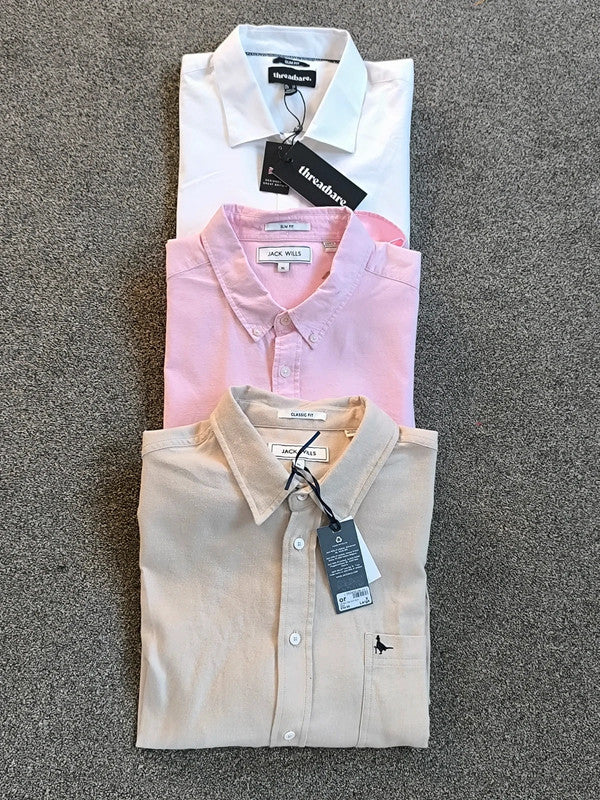 Jack Wills &amp; Threadbare Men's Shirts Bundle Uk Size XL With Defects