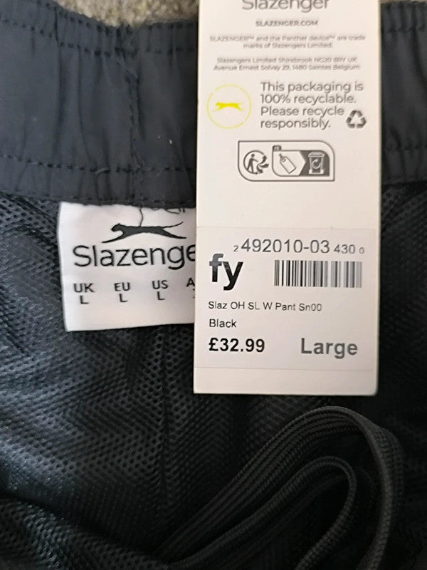 Slazenger Men's Open Hem Woven Tracksuit Bottoms Uk  Size Large