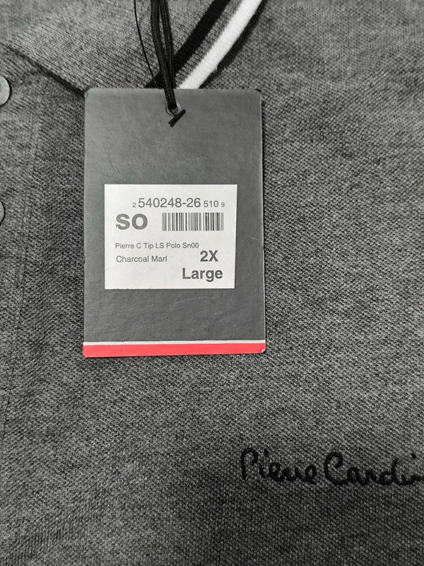 Pierre Cardin Men's Long Sleeve Polo Shirt Uk Size 2XL