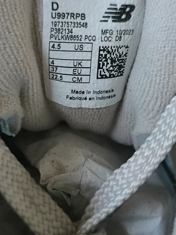 New Balance 997R Unisex Sneakers UK Size 4 NO BOX