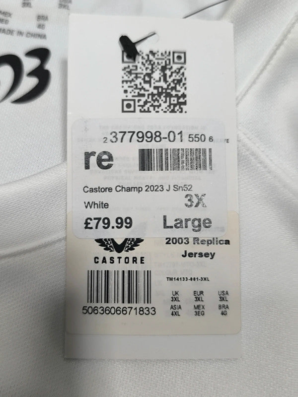 Castore England Rugby 2003 World Cup Champions Shirt / Tee Mens Uk Size 3XL With Defects