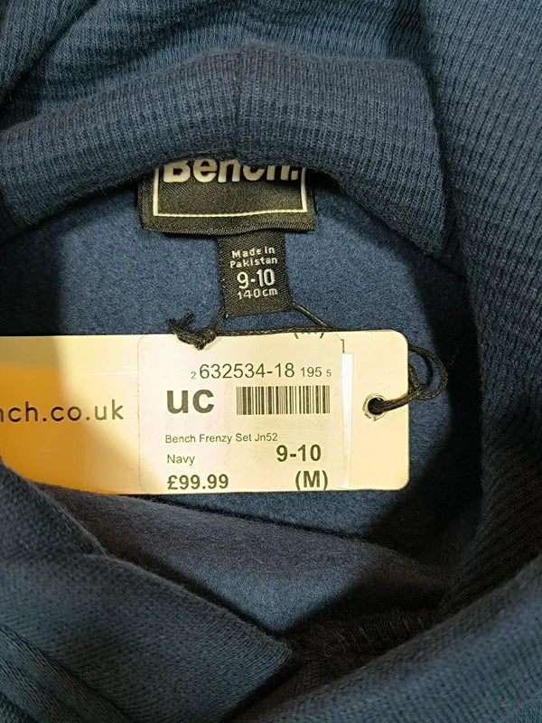 Bench Navy Blue 3-Piece Tracksuit Set Juniors Uk Size 9-10 Years (M)