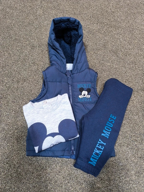 Disney Mickey Mouse 3-Piece Set Uk Size 0-3 Months