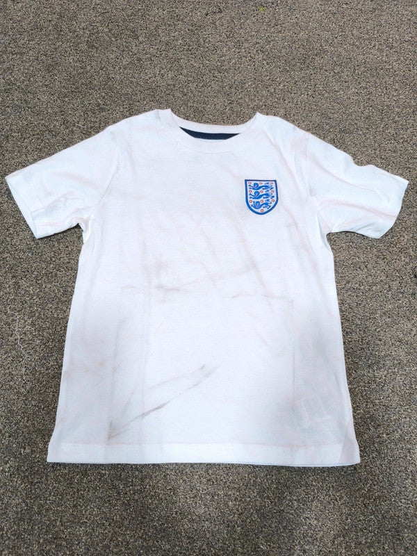 Nike Dri-Fit, Champion &amp;  England Football Boys T-Shirt Bundle Age 5-6 Years With Defects
