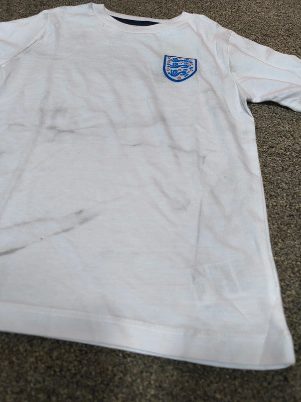 Nike Dri-Fit, Champion &amp;  England Football Boys T-Shirt Bundle Age 5-6 Years With Defects