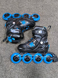 Roces Moody TIF Kids Adjustable Inline Skates Black Blue Size UK 12 JR-2 No Box