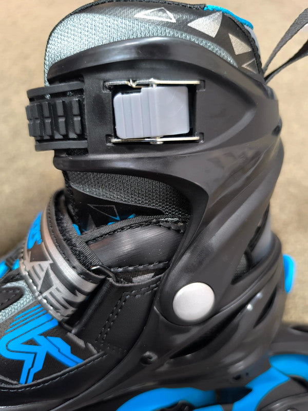 Roces Moody TIF Kids Adjustable Inline Skates Black Blue Size UK 12 JR-2 No Box