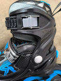 Roces Moody TIF Kids Adjustable Inline Skates Black Blue Size UK 12 JR-2 No Box