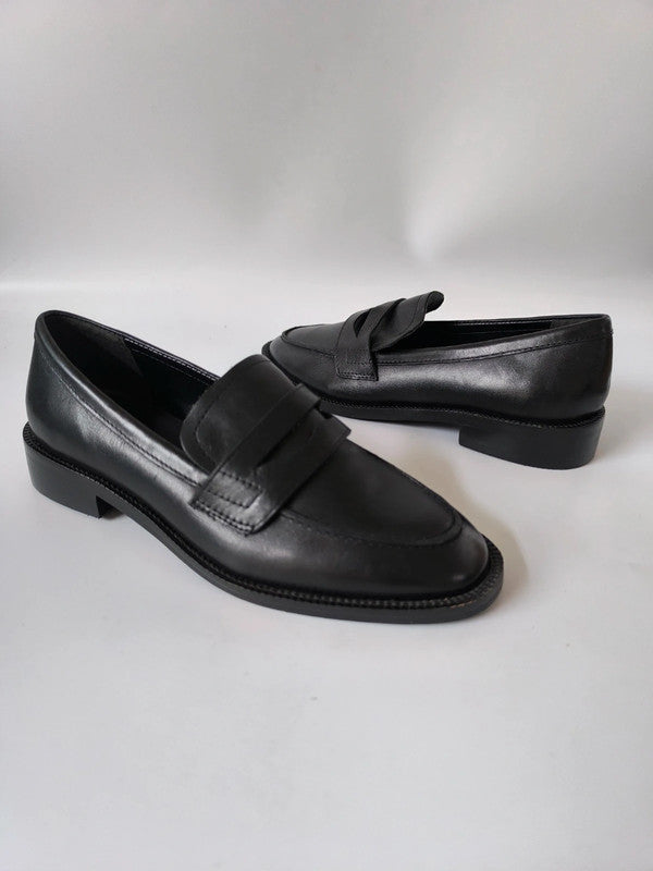 Linea Women's Black Leather Penny Loafers Uk Size 3 / EU 36 No Box With Defects