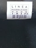 Linea Women's Black Leather Penny Loafers Uk Size 3 / EU 36 No Box With Defects