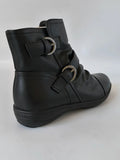 Miso Women's Black Scrunch Ankle Boots Uk Size 6 No Box With Slight Defects