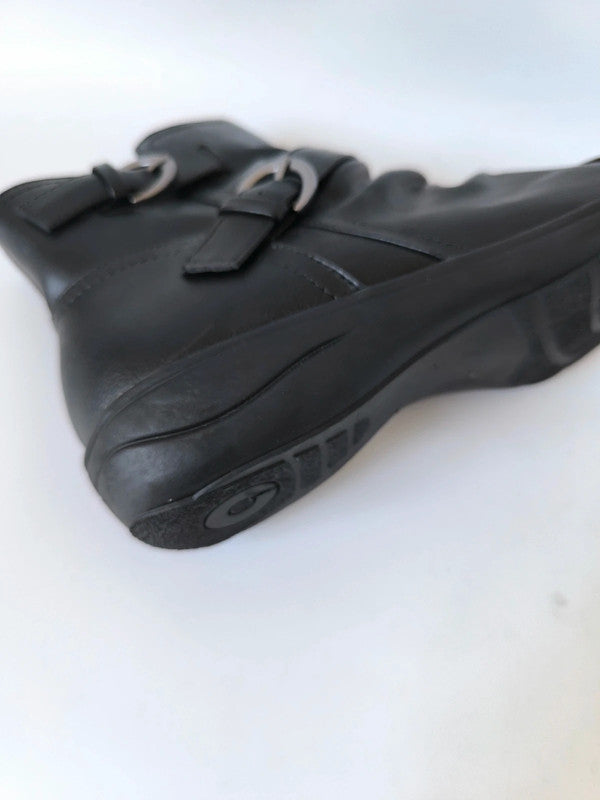 Miso Women's Black Scrunch Ankle Boots Uk Size 6 No Box With Slight Defects