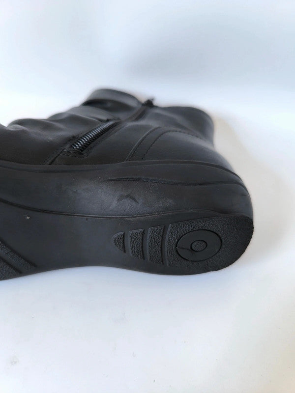 Miso Women's Black Scrunch Ankle Boots Uk Size 6 No Box With Slight Defects