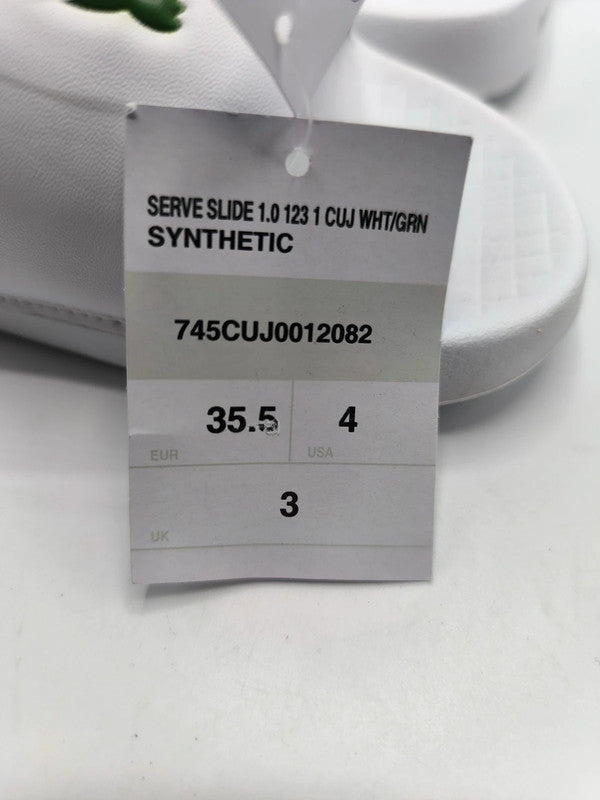 Lacoste Serve Slide 1 Junior Uk Size 3 No Box With Slight Defects