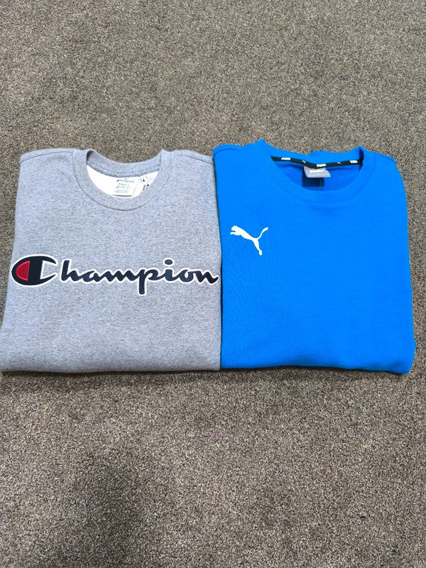 Champion &amp; Puma Men's Crewneck Sweatshirts Uk Size Small