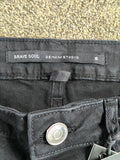 Brave Soul Black Ripped Denim Shorts UK Size Small W30