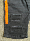 Brave Soul Black Ripped Denim Shorts UK Size Small W30