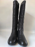Geox Catria Black Leather Knee High Riding Boots UK 7.5 EU 41 No Box