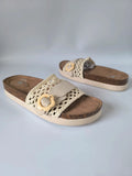 Rocket Dog Crochet Slide Sandals Platform Slip On Shoes Size UK 8 / EU 41 Brand New No Box