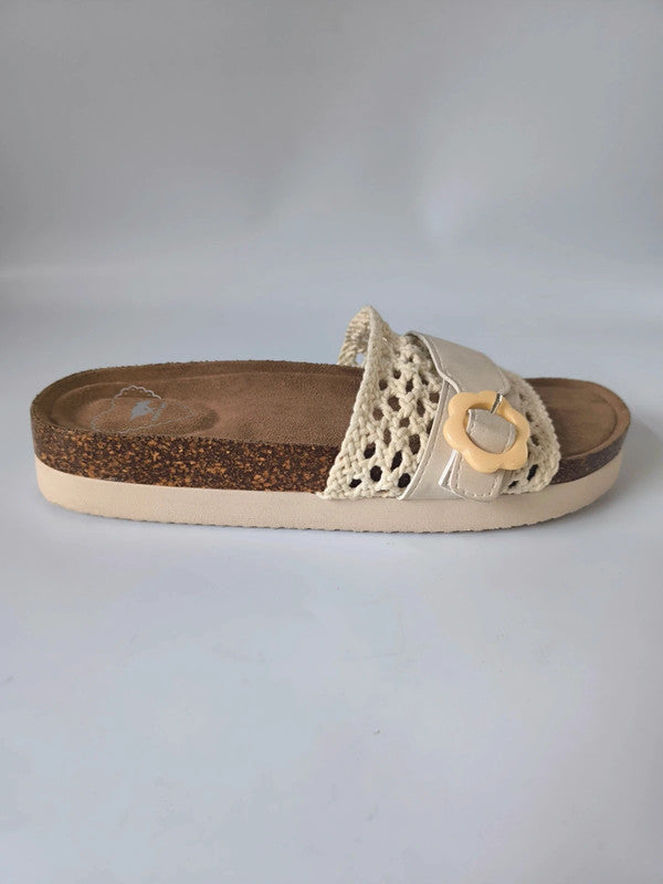 Rocket Dog Crochet Slide Sandals Platform Slip On Shoes Size UK 8 / EU 41 Brand New No Box