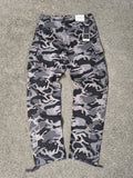 Jack & Jones Grey Camo Loose Fit Mens Cargo Pants - W31 L32 (New With Tags)
