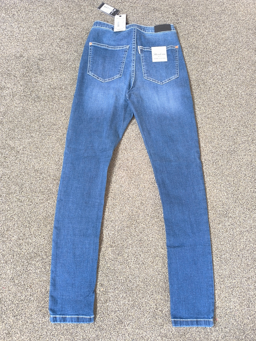 Hardcore Denim Women's High-Waisted Regular Fit Skinny Jeans Blue Size W28 L32 BNWT