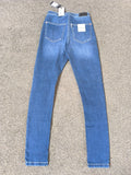 Hardcore Denim Women's High-Waisted Regular Fit Skinny Jeans Blue Size W28 L32 BNWT