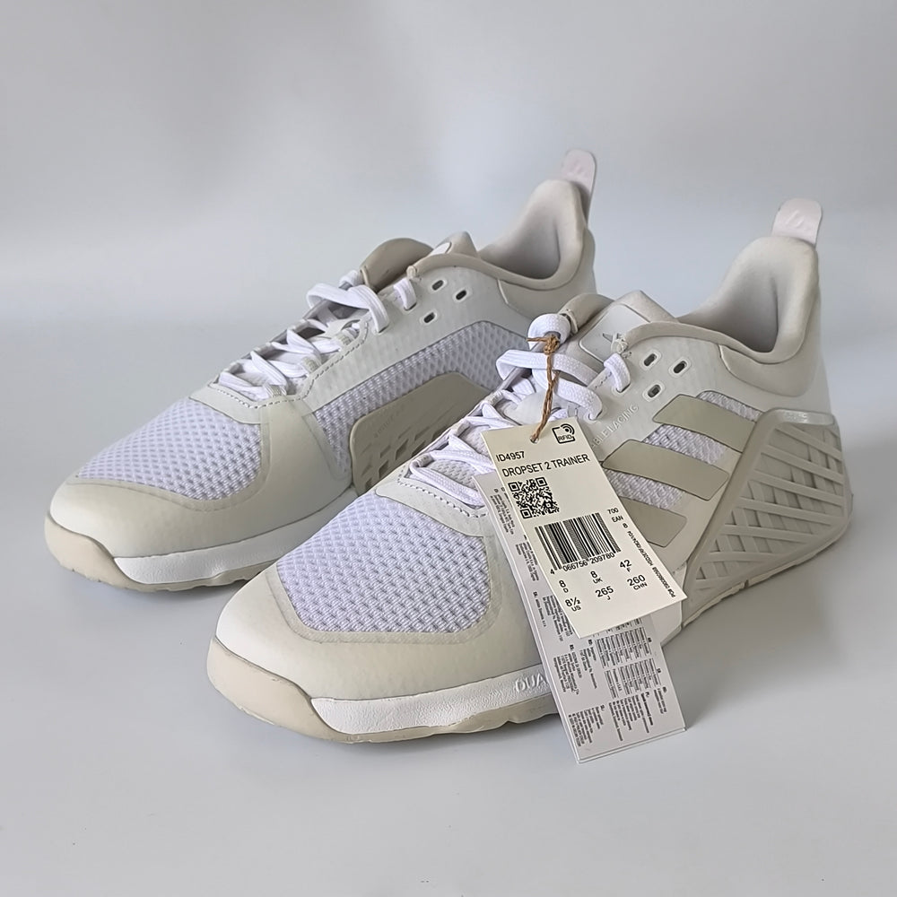 Adidas Dropset 2 Trainers Shoes Off-White Grey Men’s UK 8 Brand New NO BOX