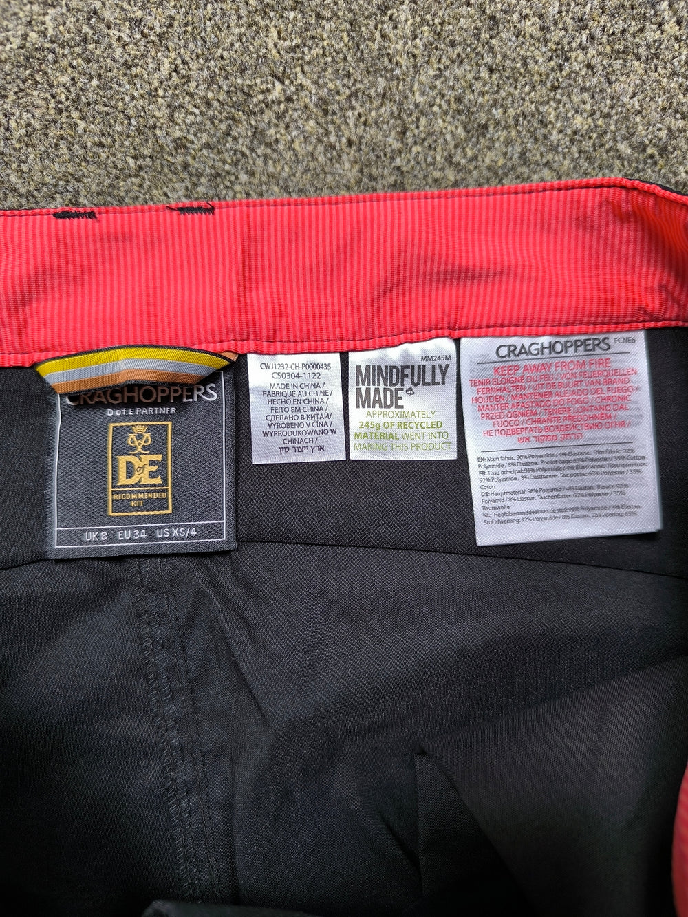 Craghoppers Women's Hiking Pants UK 8 Brand New with Tag