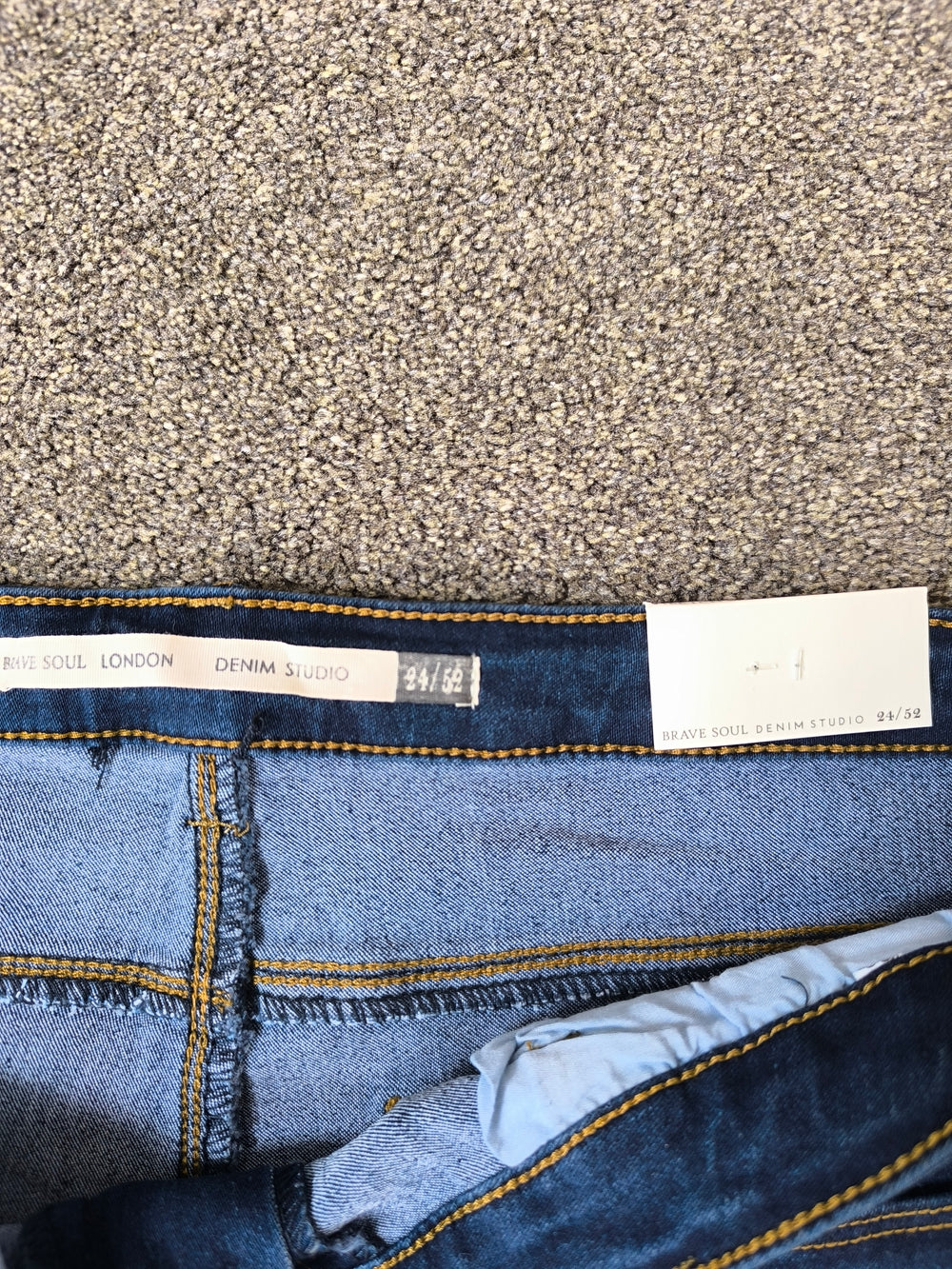 Brave Soul London 'Pam' Stretch Womens Skinny Jeans Mid Blue Size 24 (5XL) BNWT