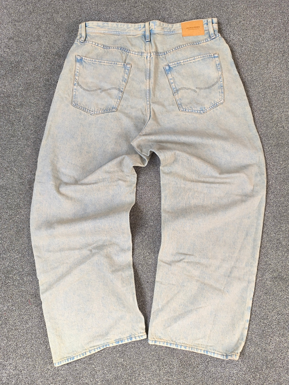 Jack & Jones Men's Extra Baggy 'Ron' Jeans Light Wash Blue W36 L34 Brand New