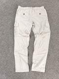 Threadbare Men's Linen Blend Cargo Trousers Beige Straight Fit  W32 BNWT