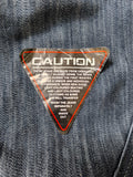 Airwalk Men's Straight Fit Cargo Jeans Dark Wash Blue/Black With White Belt 34W 34L Y2K Skater