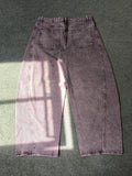 I Saw It First Purple Acid Wash Wide Leg Womens Balloon Jeans - UK 16 New Without Tags