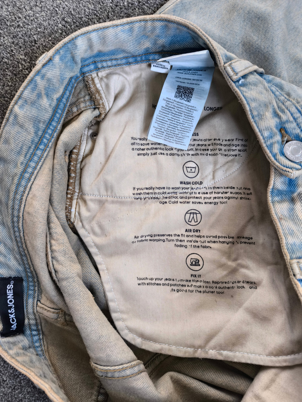 Jack & Jones Men's Extra Baggy 'Ron' Jeans Light Wash Blue W36 L34 Brand New