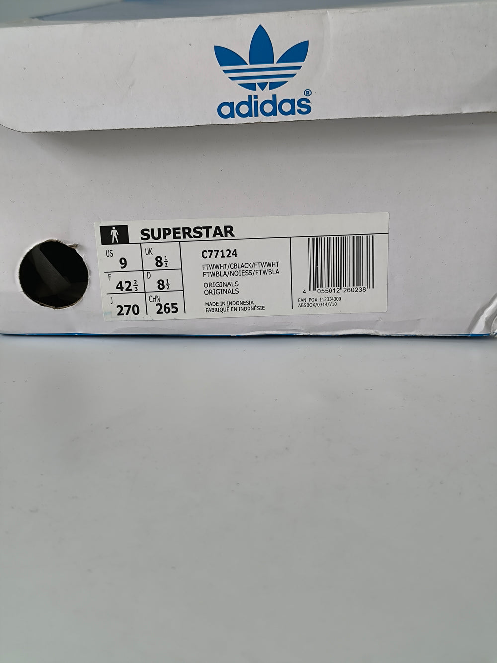 Adidas Superstar Mens Shoes Trainers UK Size 8.5 Brand New