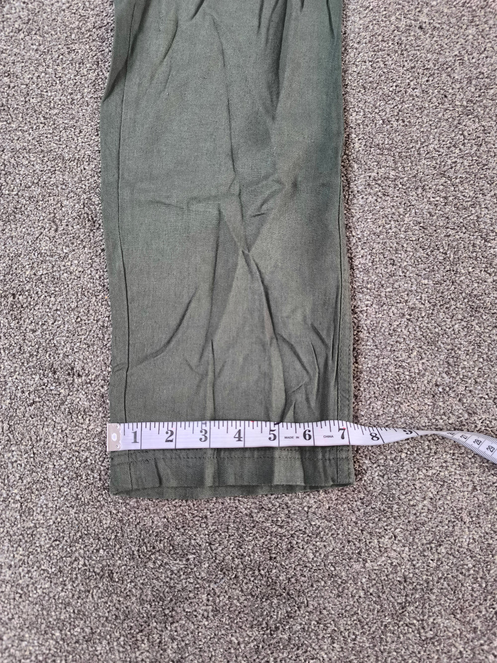 Threadbare Men’s Linen Blend Cargo Trousers – Khaki Green W32 Brand New With Minor Defect