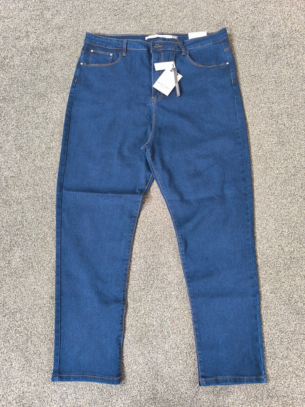 Brave Soul London 'Pam' Stretch Womens Skinny Jeans Mid Blue Size 24 (5XL) BNWT