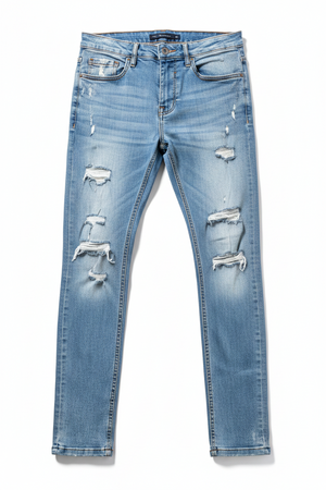 Brave Soul Distressed Skinny Jeans Blue Men's Size 32R New Without Tags