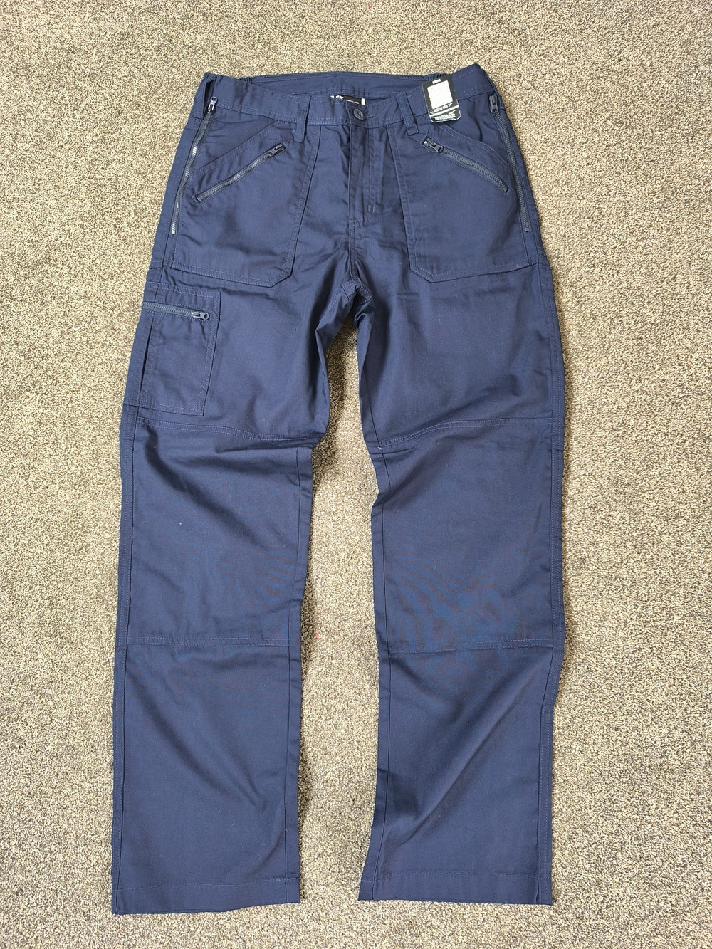 Regatta Professional Men’s Navy Cargo Work Action Trousers – UK 32" R ( 31" Leg )