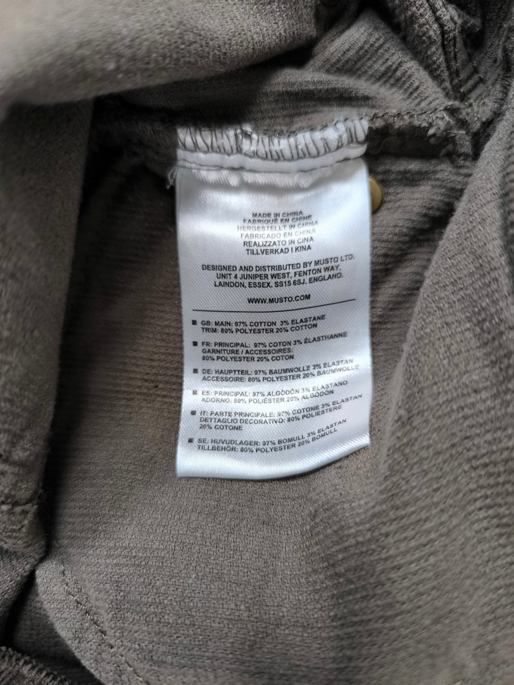BNWT Musto Women's Brown Corduroy Trousers Jeans UK Size 14 Cord Slim