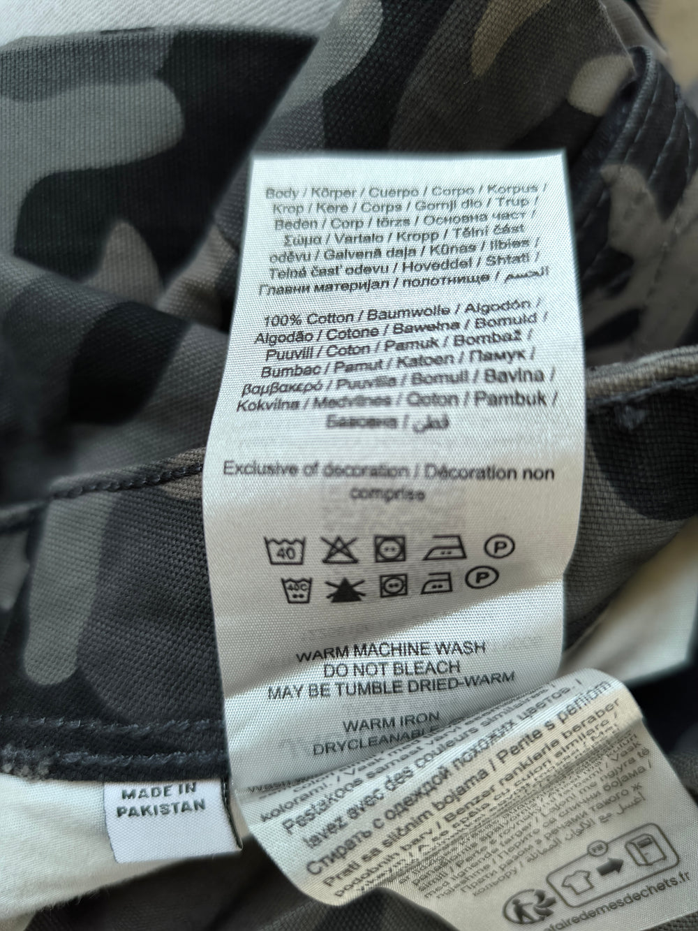 Jack & Jones Grey Camo Loose Fit Mens Cargo Pants - W31 L32 (New With Tags)