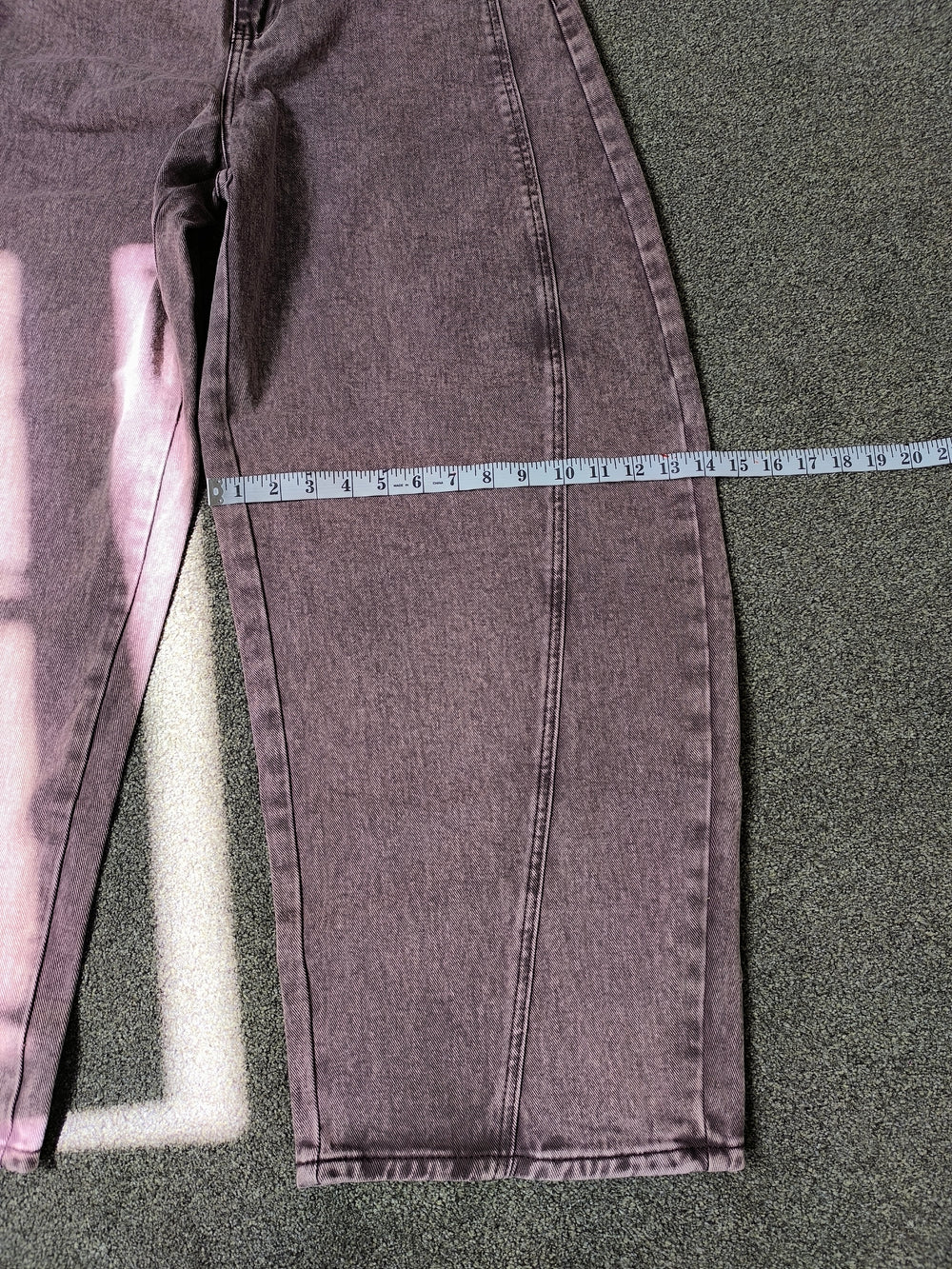 I Saw It First Purple Acid Wash Wide Leg Womens Balloon Jeans - UK 16 New Without Tags