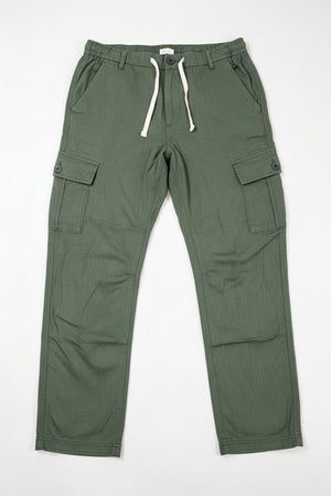Threadbare Men’s Linen Blend Cargo Trousers – Khaki Green W32 Brand New With Minor Defect