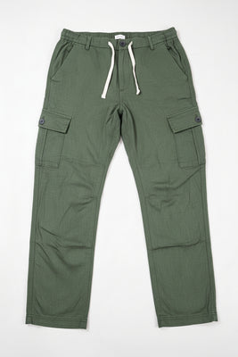Threadbare Men’s Linen Blend Cargo Trousers – Khaki Green W32 Brand New With Minor Defect