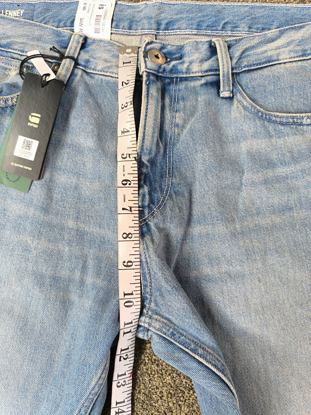 G-Star RAW Lenney Men's Bootcut Jeans W34 L32 Sun Faded Light Wash NWT