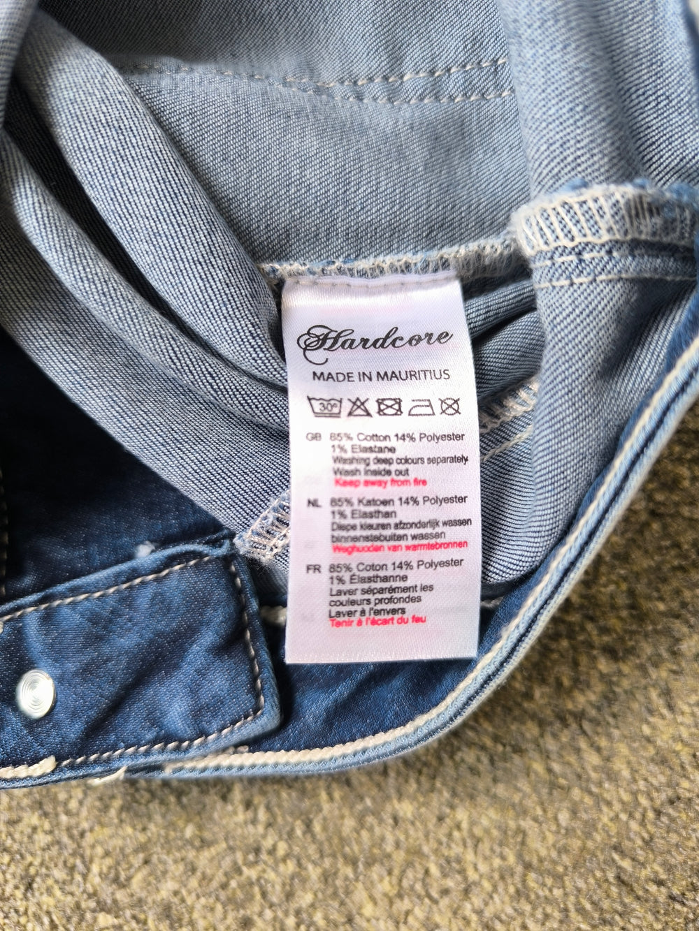 Hardcore Denim Women's High-Waisted Regular Fit Skinny Jeans Blue Size W28 L32 BNWT