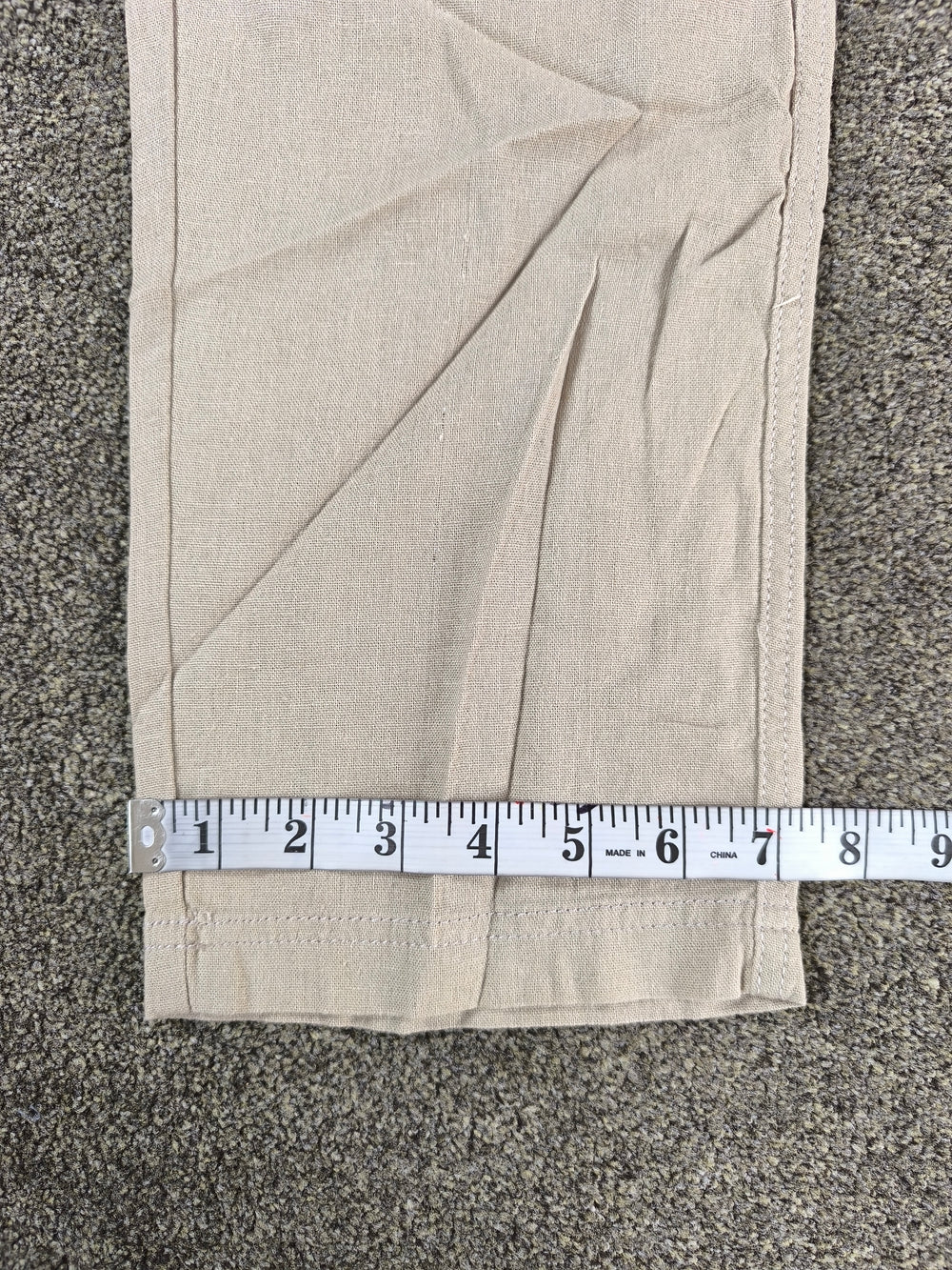 Threadbare Men's Linen Blend Cargo Trousers Beige Straight Fit  W32 BNWT