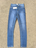 Hardcore Denim Women's High-Waisted Regular Fit Skinny Jeans Blue Size W28 L32 BNWT